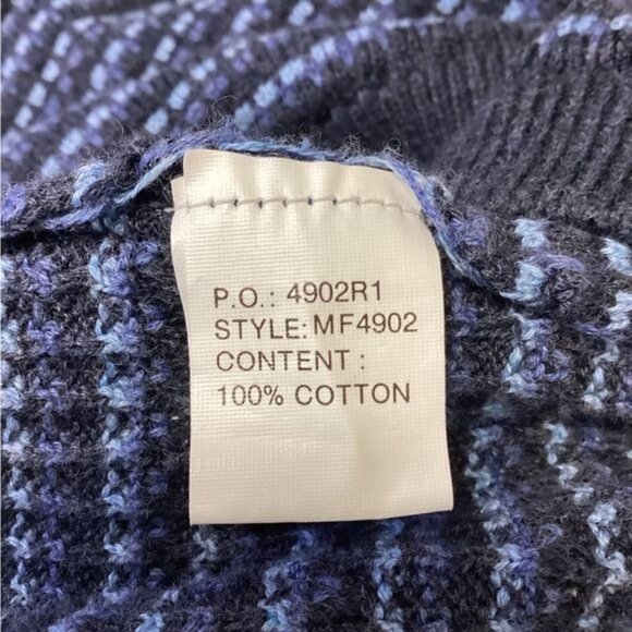 Perry Ellis Women’s V Neck Variegated Sweater Vest, Blue, size M - Picture 8 of 8